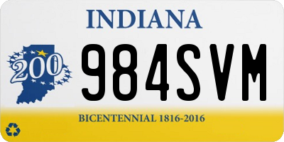 IN license plate 984SVM