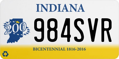 IN license plate 984SVR