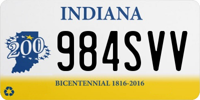 IN license plate 984SVV