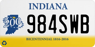 IN license plate 984SWB