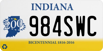 IN license plate 984SWC