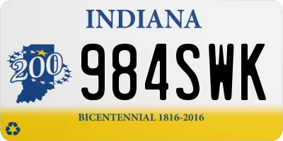 IN license plate 984SWK