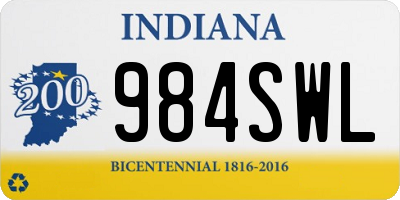 IN license plate 984SWL