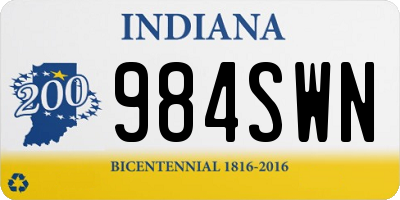 IN license plate 984SWN