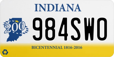 IN license plate 984SWO