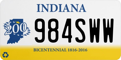 IN license plate 984SWW