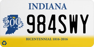 IN license plate 984SWY