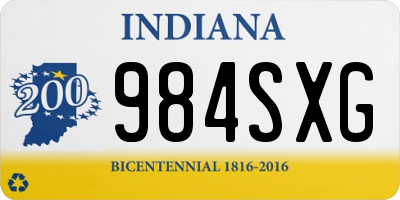 IN license plate 984SXG