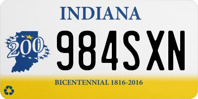 IN license plate 984SXN