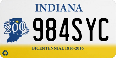 IN license plate 984SYC