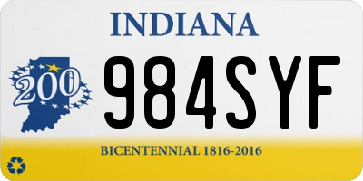 IN license plate 984SYF