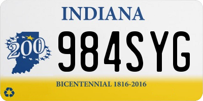 IN license plate 984SYG