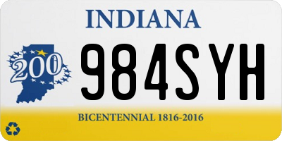 IN license plate 984SYH
