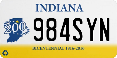 IN license plate 984SYN