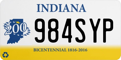 IN license plate 984SYP