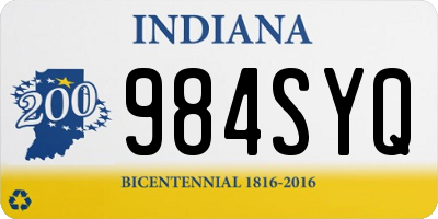 IN license plate 984SYQ