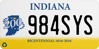 IN license plate 984SYS