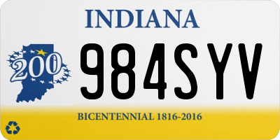 IN license plate 984SYV