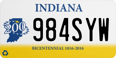 IN license plate 984SYW