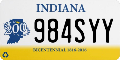 IN license plate 984SYY