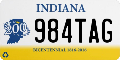 IN license plate 984TAG