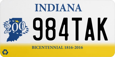 IN license plate 984TAK