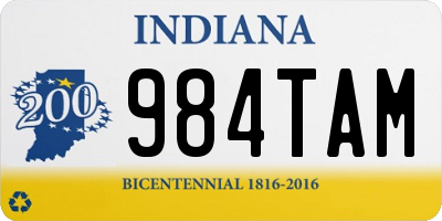 IN license plate 984TAM