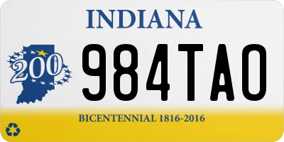 IN license plate 984TAO