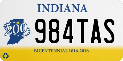 IN license plate 984TAS