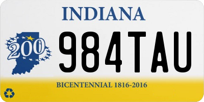 IN license plate 984TAU