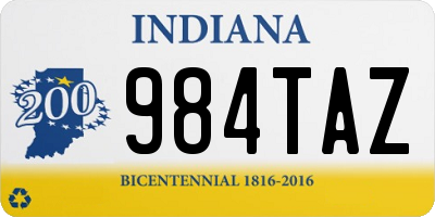 IN license plate 984TAZ