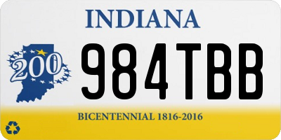 IN license plate 984TBB