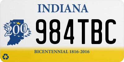 IN license plate 984TBC