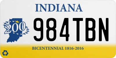 IN license plate 984TBN