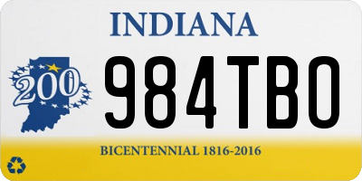 IN license plate 984TBO