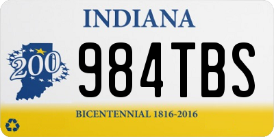 IN license plate 984TBS