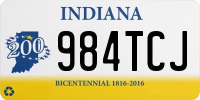 IN license plate 984TCJ