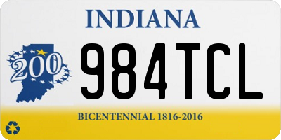 IN license plate 984TCL