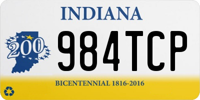 IN license plate 984TCP