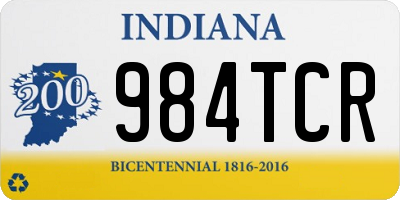 IN license plate 984TCR