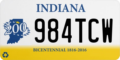 IN license plate 984TCW