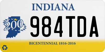 IN license plate 984TDA