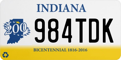 IN license plate 984TDK