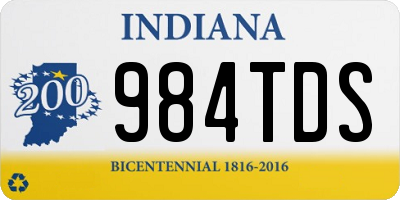 IN license plate 984TDS