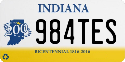 IN license plate 984TES