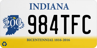 IN license plate 984TFC