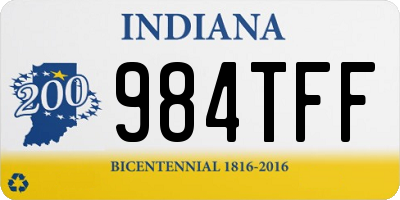 IN license plate 984TFF