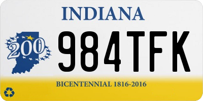 IN license plate 984TFK