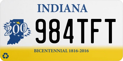 IN license plate 984TFT