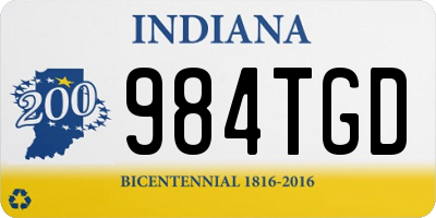 IN license plate 984TGD